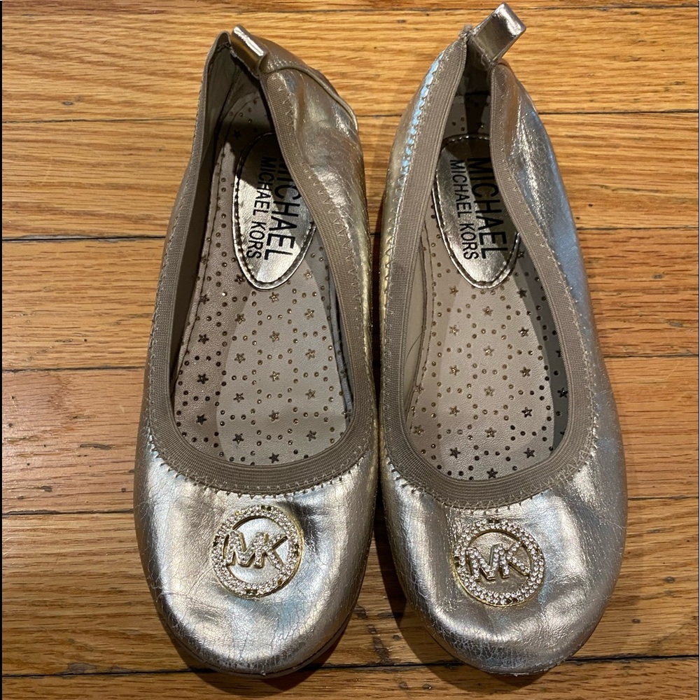 Michael Kors gold shoes
